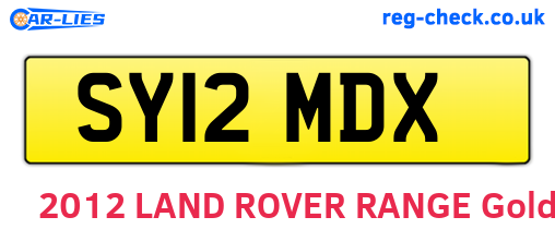 SY12MDX are the vehicle registration plates.