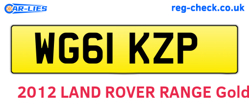 WG61KZP are the vehicle registration plates.