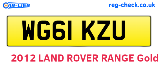 WG61KZU are the vehicle registration plates.