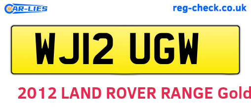 WJ12UGW are the vehicle registration plates.