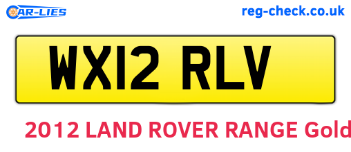 WX12RLV are the vehicle registration plates.
