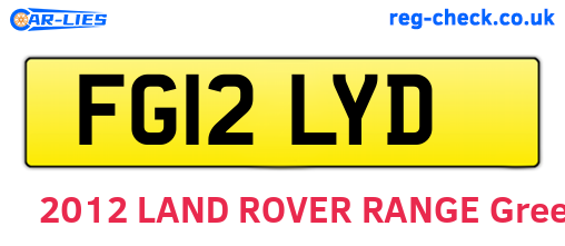 FG12LYD are the vehicle registration plates.