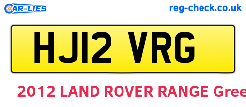 HJ12VRG are the vehicle registration plates.