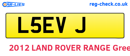 L5EVJ are the vehicle registration plates.