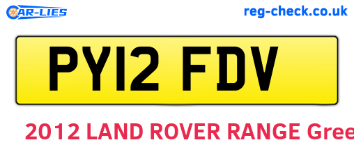 PY12FDV are the vehicle registration plates.