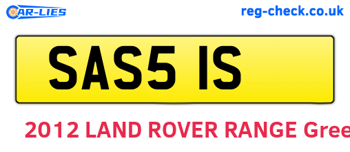 SAS51S are the vehicle registration plates.