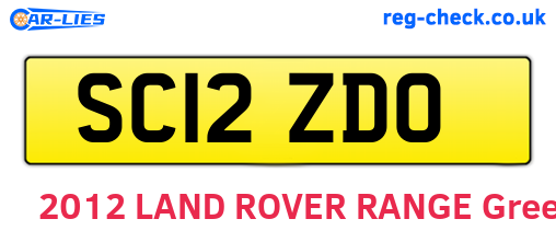 SC12ZDO are the vehicle registration plates.