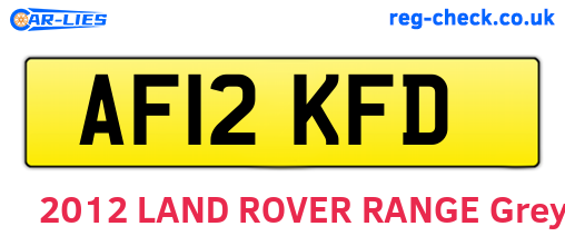 AF12KFD are the vehicle registration plates.