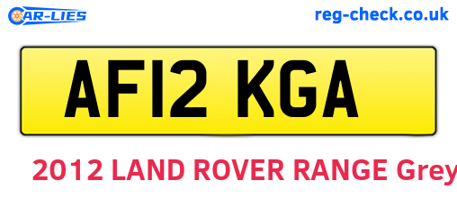 AF12KGA are the vehicle registration plates.
