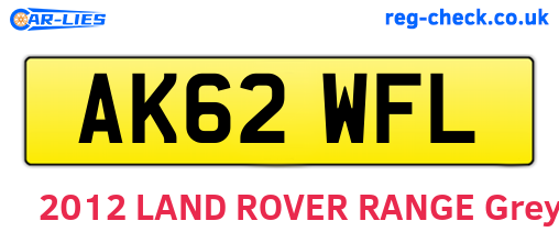 AK62WFL are the vehicle registration plates.