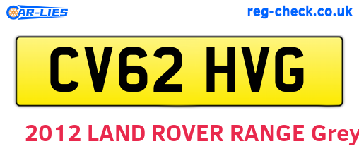 CV62HVG are the vehicle registration plates.