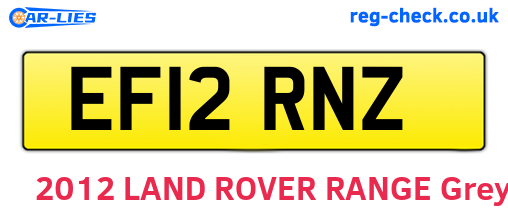 EF12RNZ are the vehicle registration plates.