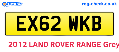EX62WKB are the vehicle registration plates.