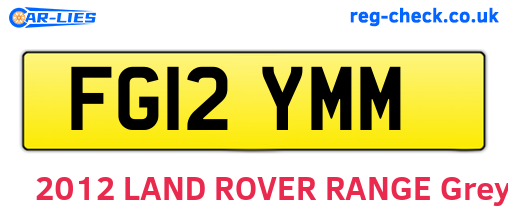 FG12YMM are the vehicle registration plates.