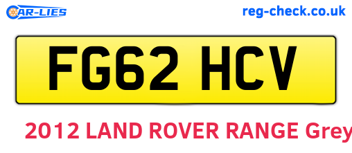 FG62HCV are the vehicle registration plates.