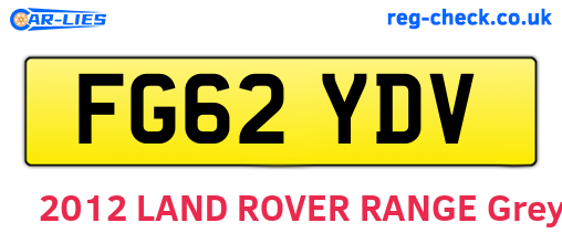 FG62YDV are the vehicle registration plates.