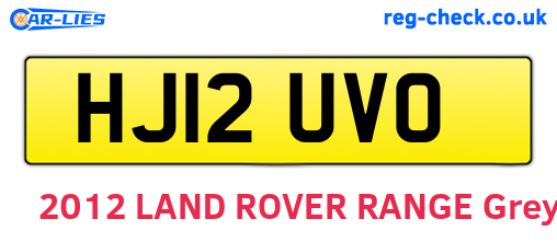 HJ12UVO are the vehicle registration plates.