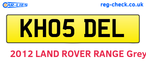 KH05DEL are the vehicle registration plates.