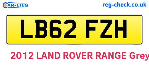 LB62FZH are the vehicle registration plates.