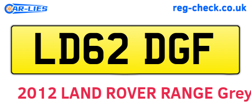 LD62DGF are the vehicle registration plates.