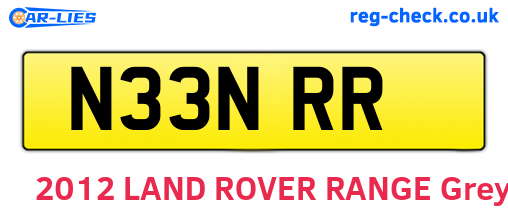 N33NRR are the vehicle registration plates.