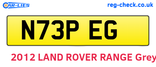N73PEG are the vehicle registration plates.