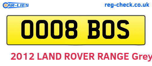 OO08BOS are the vehicle registration plates.