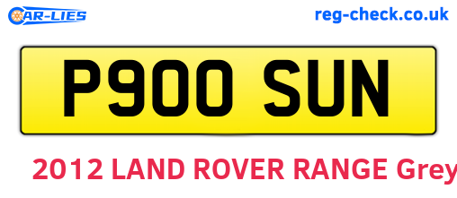 P900SUN are the vehicle registration plates.