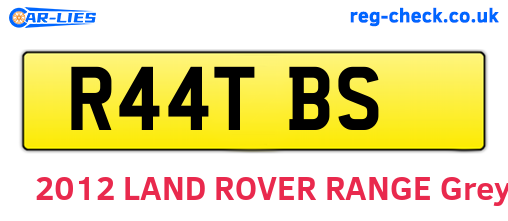 R44TBS are the vehicle registration plates.
