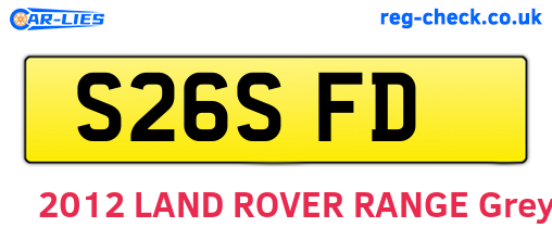 S26SFD are the vehicle registration plates.