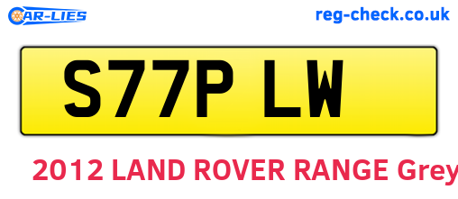 S77PLW are the vehicle registration plates.