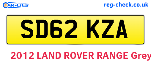 SD62KZA are the vehicle registration plates.