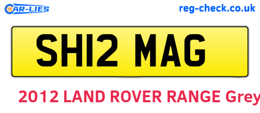 SH12MAG are the vehicle registration plates.