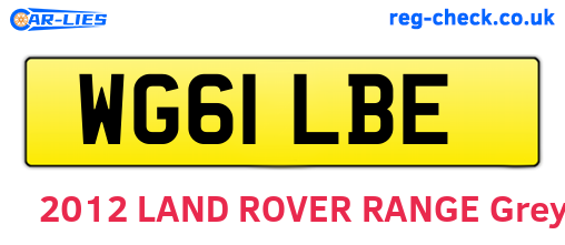 WG61LBE are the vehicle registration plates.