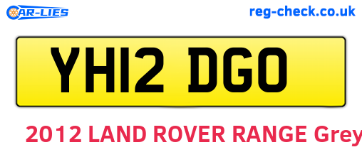 YH12DGO are the vehicle registration plates.