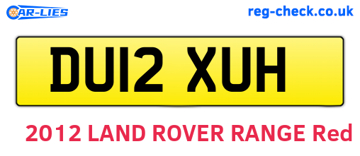 DU12XUH are the vehicle registration plates.