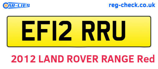 EF12RRU are the vehicle registration plates.