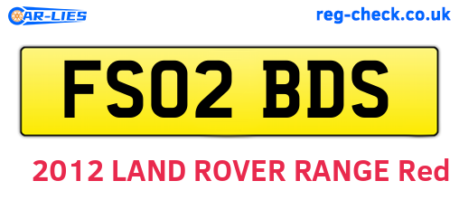 FS02BDS are the vehicle registration plates.