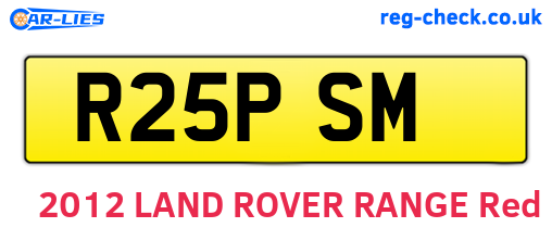 R25PSM are the vehicle registration plates.