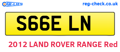 S66ELN are the vehicle registration plates.