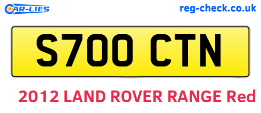 S700CTN are the vehicle registration plates.
