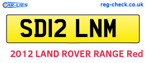SD12LNM are the vehicle registration plates.