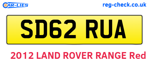 SD62RUA are the vehicle registration plates.