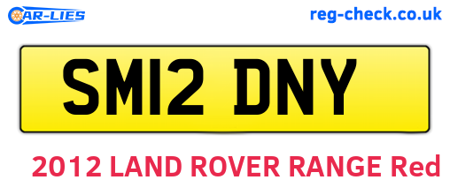 SM12DNY are the vehicle registration plates.
