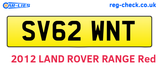 SV62WNT are the vehicle registration plates.