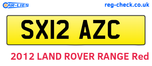 SX12AZC are the vehicle registration plates.
