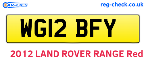 WG12BFY are the vehicle registration plates.