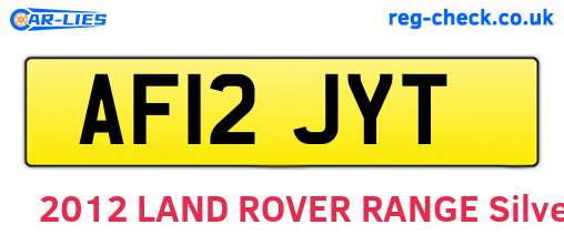 AF12JYT are the vehicle registration plates.
