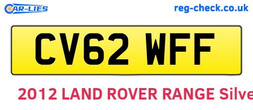 CV62WFF are the vehicle registration plates.