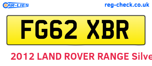 FG62XBR are the vehicle registration plates.